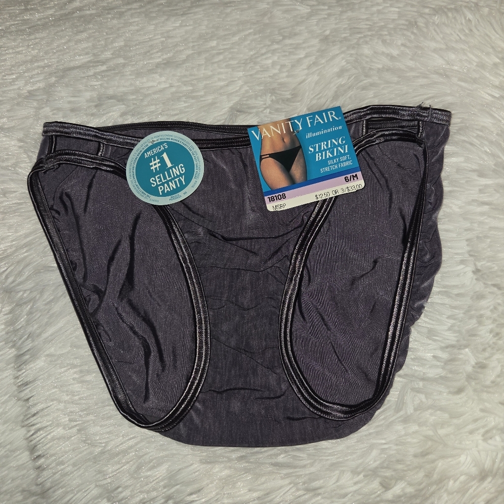 New Vanity Fair Illumination String Bikini Sz 6/M